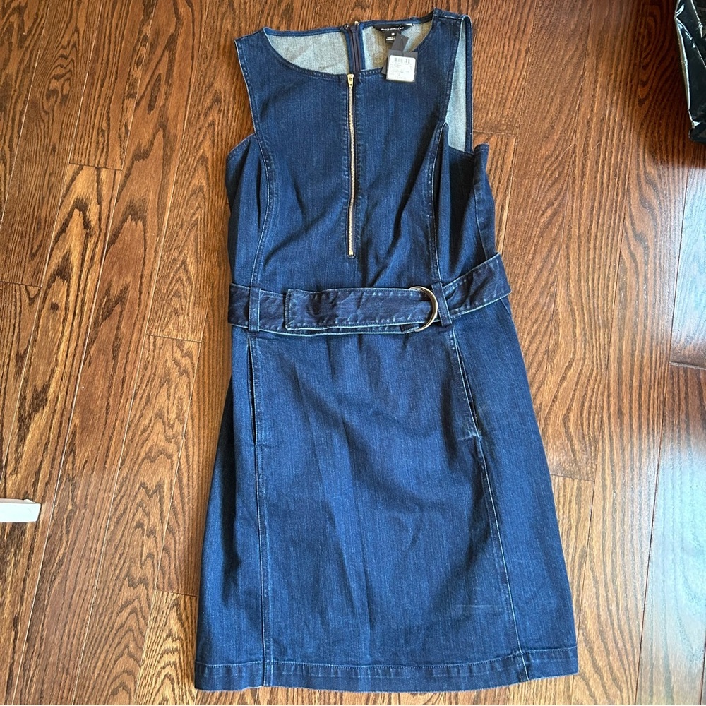 NWT Club Monaco Belted Denim Dress